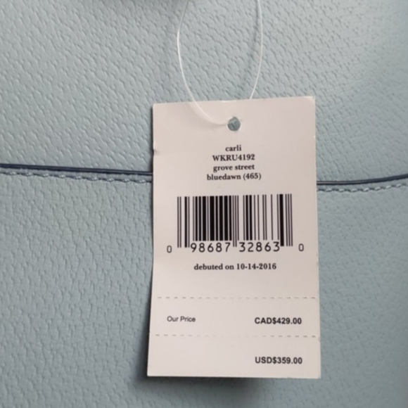 Kate Spade Grove Street Carli Blue Dawn Satchel And Wallet - Picture 5 of 7